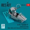 RESKIT RSU48-0394 A-7E Corsair II cockpit late version (Basic edition with 3D decals) for Hasegawa kit (3D Printed) 1/48